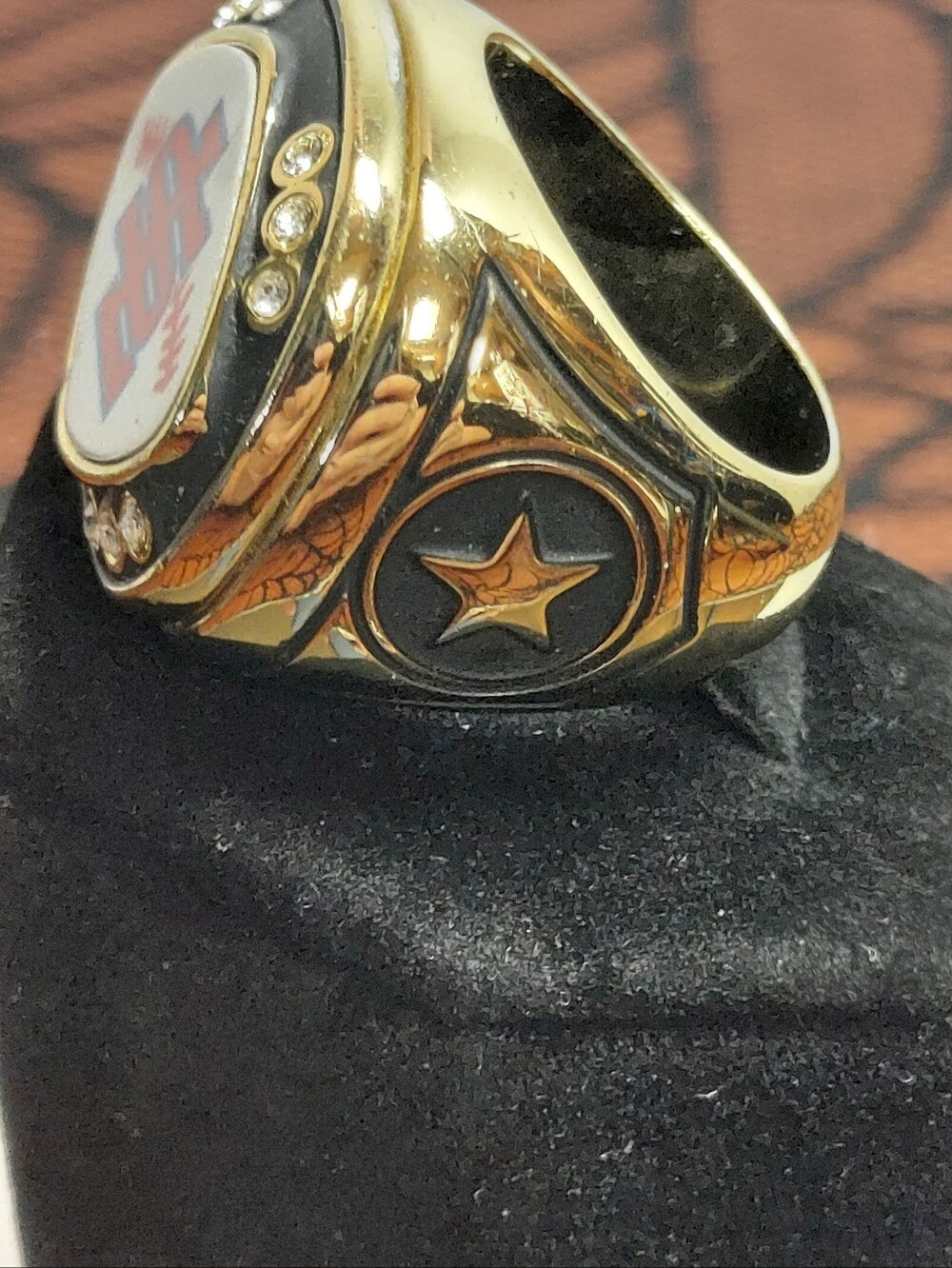 SL Baseball Championship Style Replica Ring Gold Tone - Picture 4 of 5